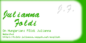 julianna foldi business card